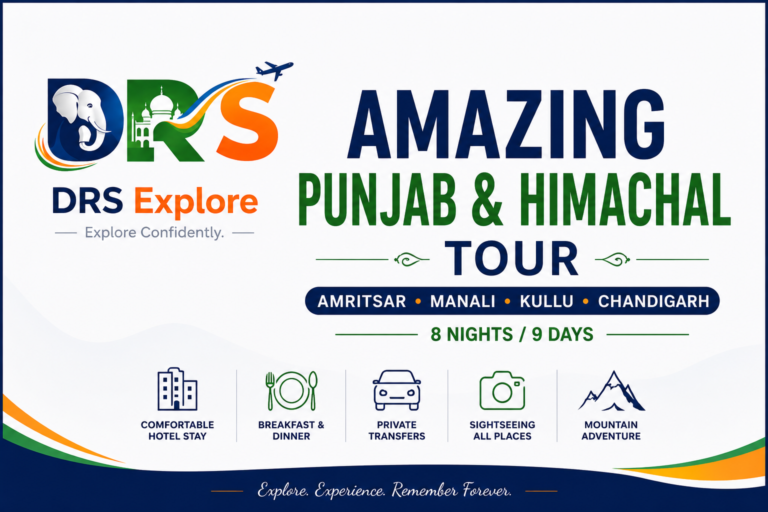 Amritsar – Manali – Kullu – Chandigarh Group Tour | 8 Nights / 9 Days